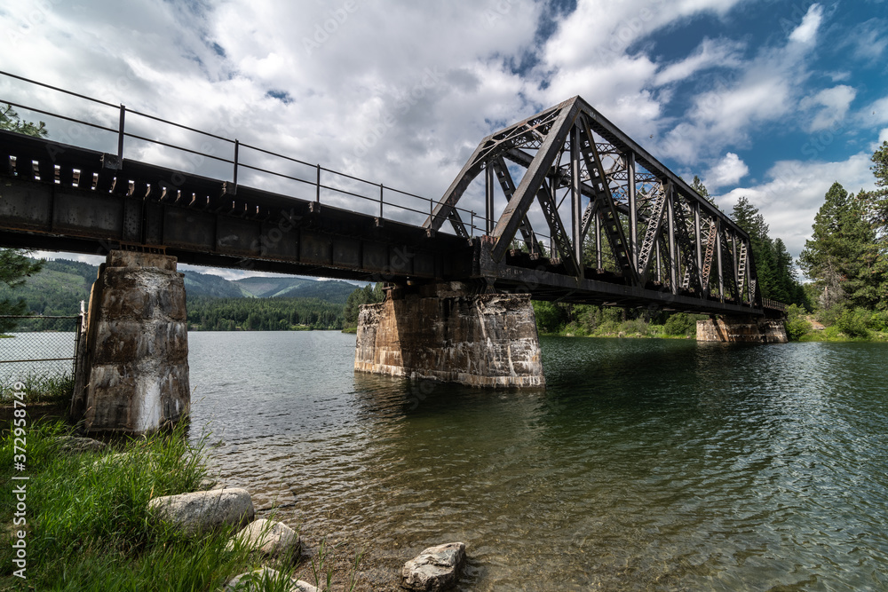 Railroad bridge at Priest River Recreation Area, Idaho