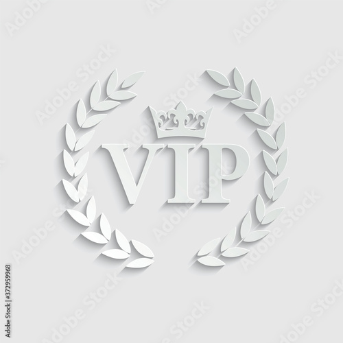 paper vip icon. privilage symbol vector logo
