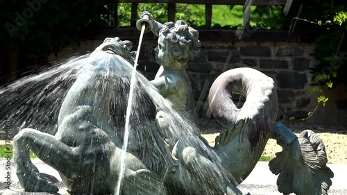 Beautiful Fountain in Dumbarton Oaks Gardens photo