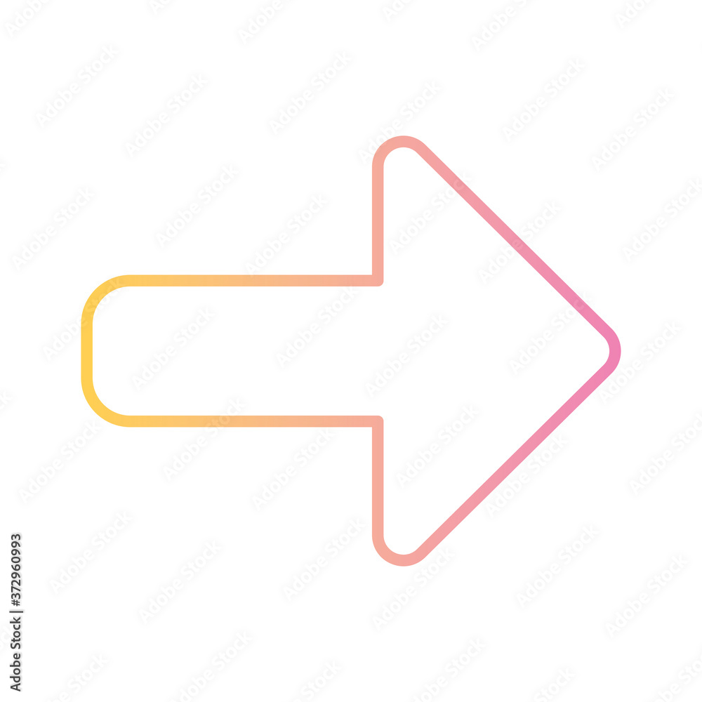 right direction arrow gradient style icon design of web forward and infographic theme Vector illustration right direction arrow gradient style icon design of web forward and infographic theme Vector illustration