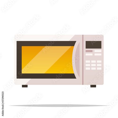 Microwave oven vector isolated illustration