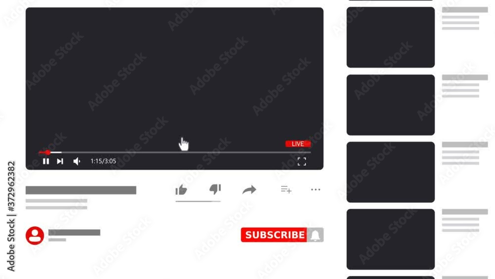 Multimedia player social media. Socisl media. Subscribe. Multimedia frame. Video animation