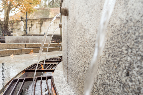 Public intake of mineral water in Luso, Portugal photo