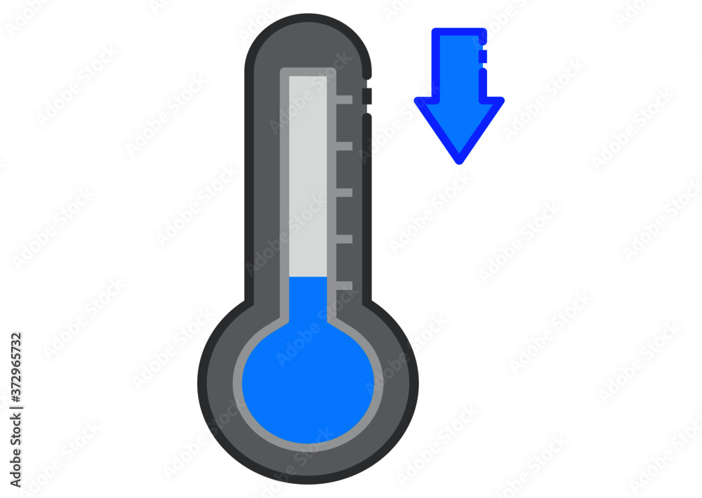 Cold weather thermometer icon vector illustration on white background. Flat web design element for website, app or infographics materials. Cold weather thermometer icon vector illustration on white background. Flat web design element for website, app or infographics materials.