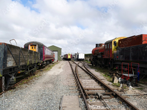 Old railway rolling stock and track