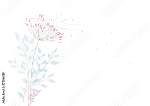 Transparent flowers. Abstract floral background.