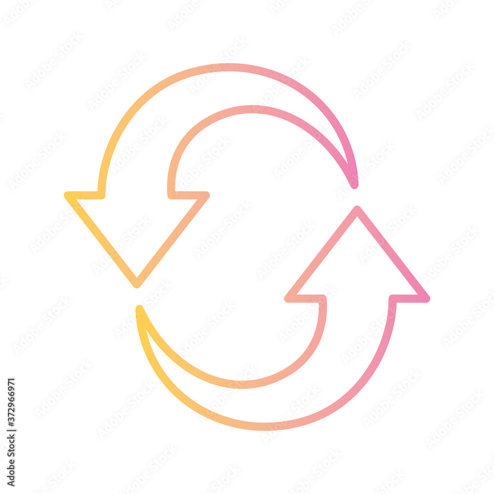 refresh arrow gradient style icon design of direction web forward and infographic theme Vector illustration refresh arrow gradient style icon design of direction web forward and infographic theme Vector illustration