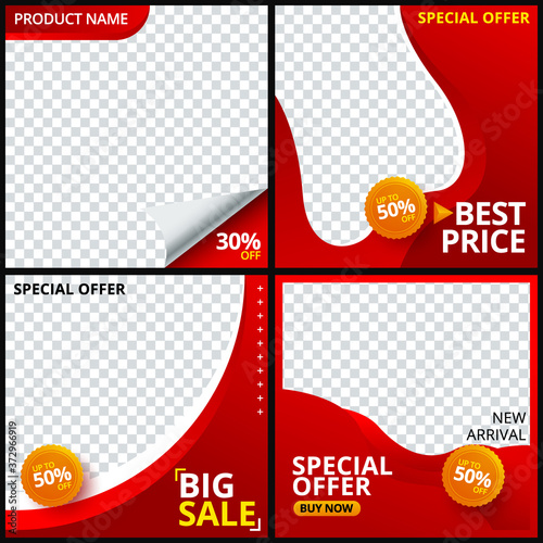 Social media post template sale discount