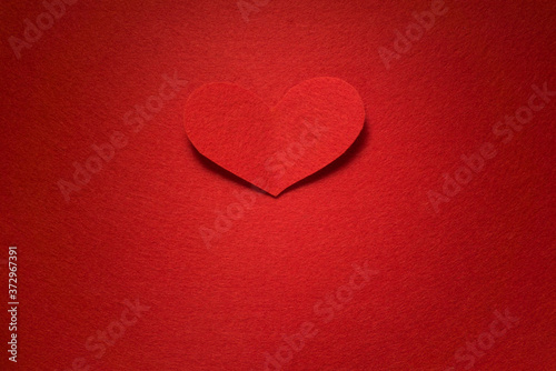 scrapbooking red heart on red felt background, valentines day greeting card, valentine