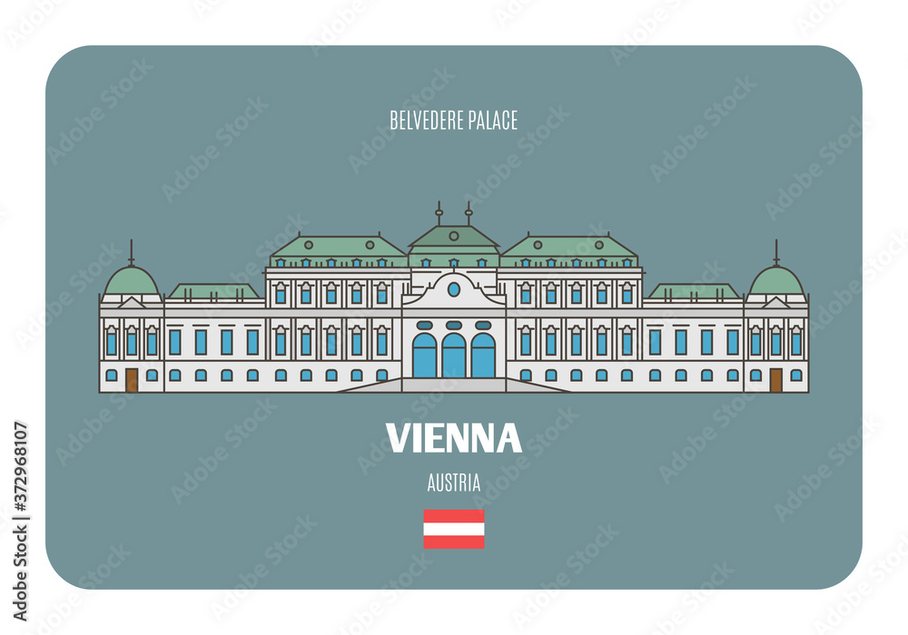 Belvedere Palacel in Vienna, Austria. Architectural symbols of European cities