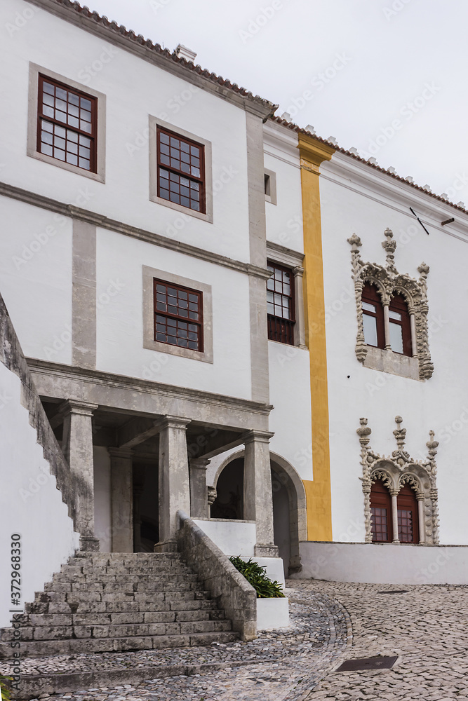 Architectural fragment of National Palace of Sintra (also known as the 