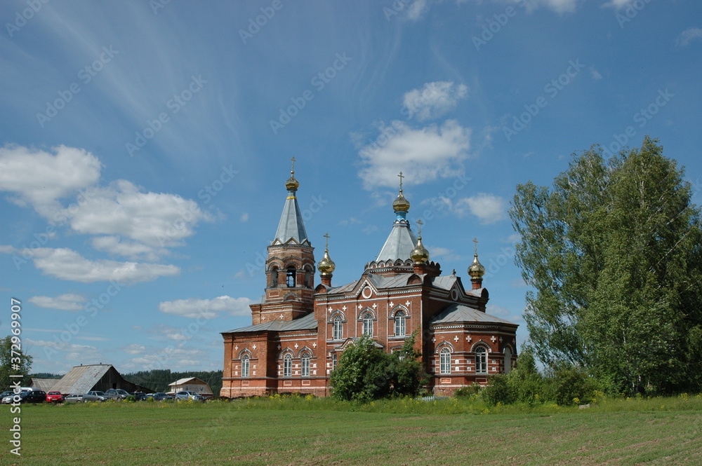 Perm region, Guarino. Church of the exaltation of the Holy cross (skete of the Trinity stephanov monastery)