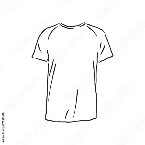 T-shirt vector illustration. t-shirt, vector sketch illustration
