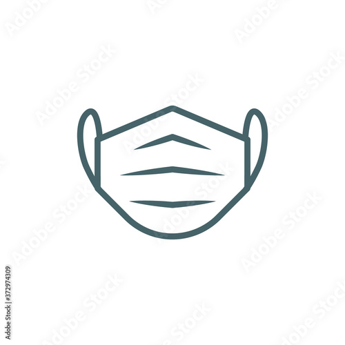 Protective Mask Icon. Mouth Guard Vector Graphic. Medical breathing protection.