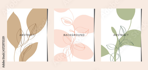 Line art flower set. One line drawing. Fancy line art. Trendy concept for the logo, card, banner, poster flyer,  vector illustration.