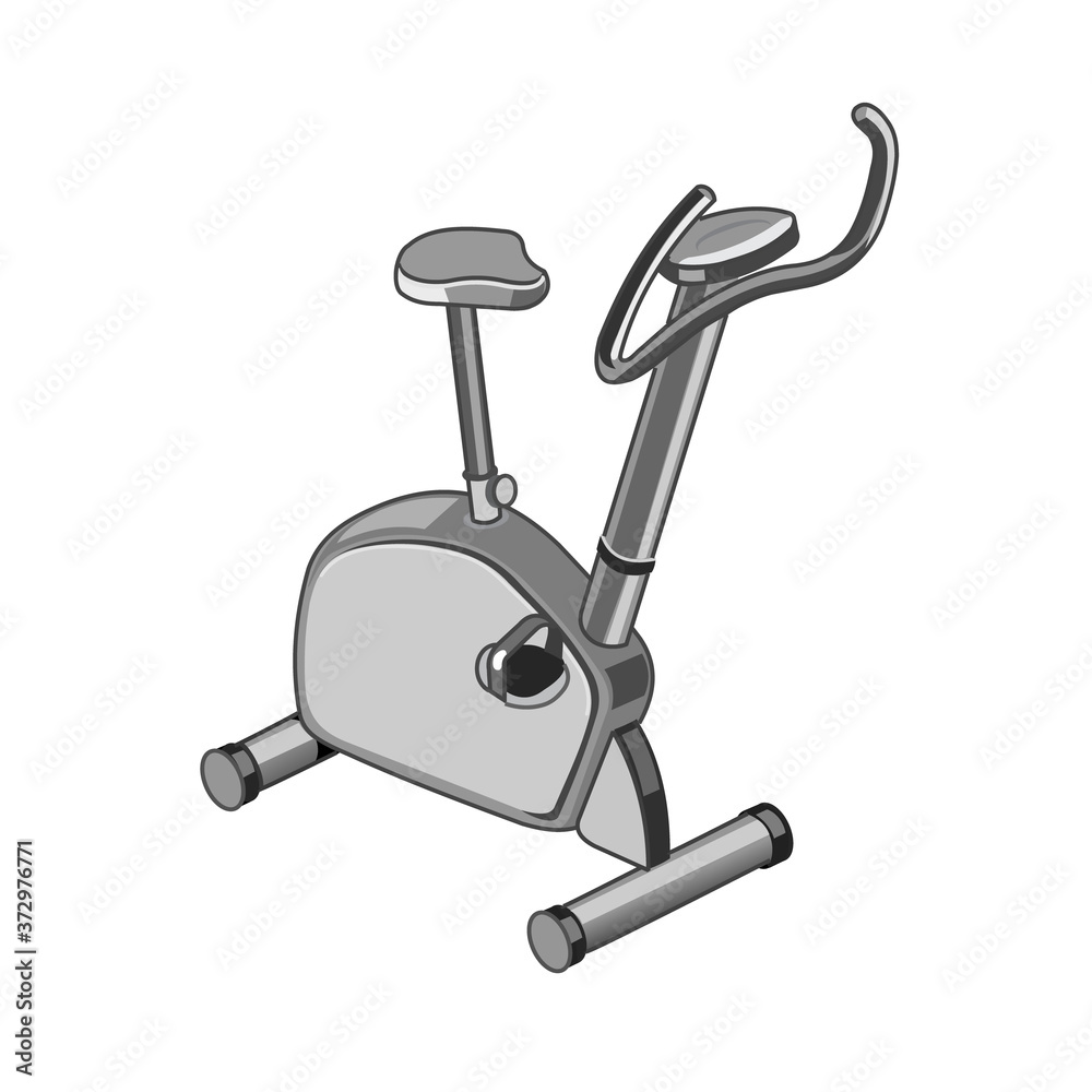 Fitness exercise bike. Isometric vector illustration. Isolated Fitness exercise bike. Isometric vector illustration. Isolated