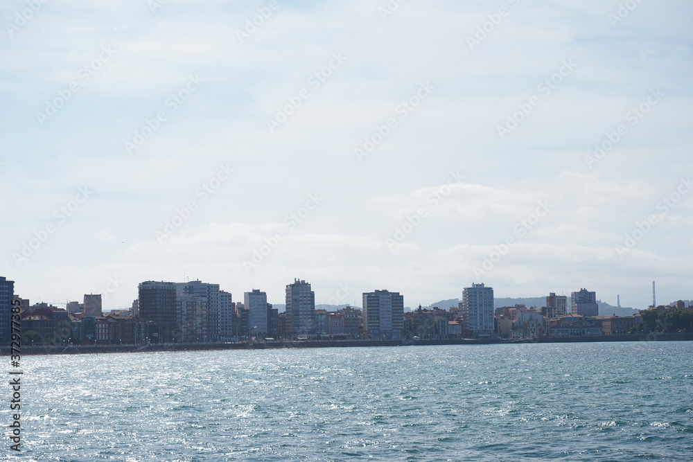 Gijon, beautiful coastal city of Asturias,Spain Gijon, beautiful coastal city of Asturias,Spain