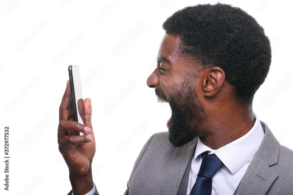 Beautiful afro man in front of a background