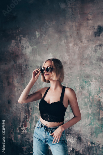 girl with glasses