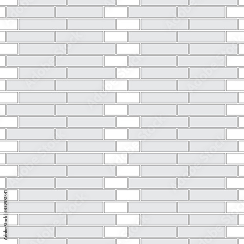 Brickwork texture seamless pattern. Decorative appearance of Silesian brick bond. Traditional masonry design. Seamless monochrome vector illustration. © Nikonor