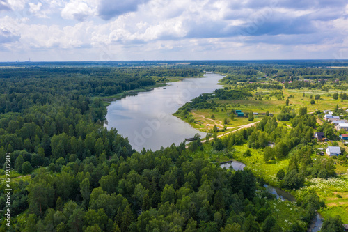 A large reservoir near the village of Ushakovka, Ivanovo region on a summer day. © Valery Smirnov