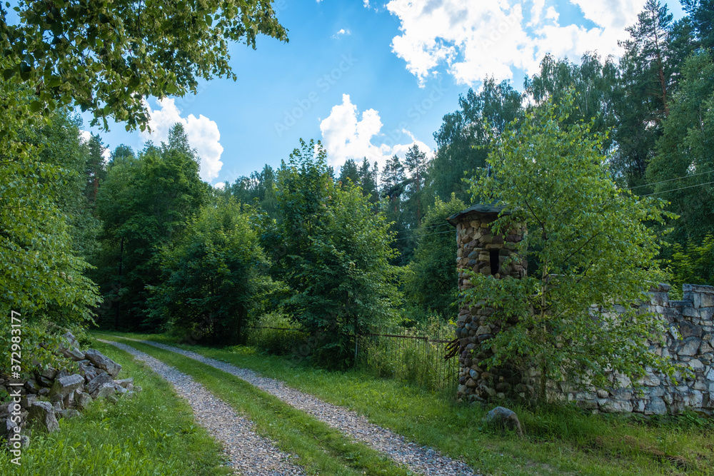 Tower of Hope in the reserve of folk life near the village of Rogatino, Ivanovo region.