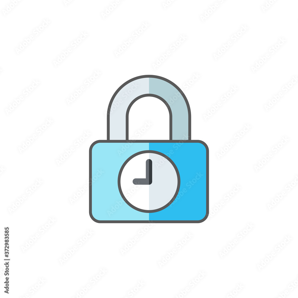 Security Time Lock Icon Logo Design Element Security Time Lock Icon Logo Design Element