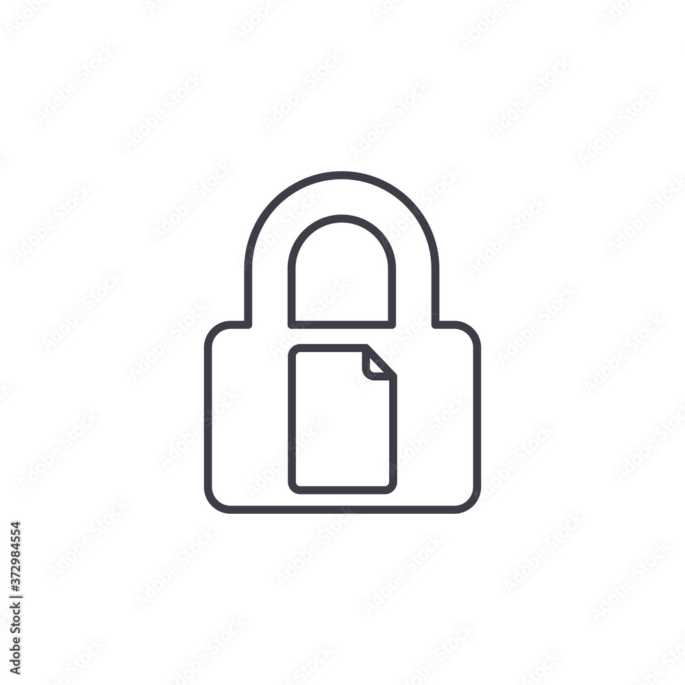 Document lock flat icon. File format icon. Extension. Document file security icon Document lock flat icon. File format icon. Extension. Document file security icon