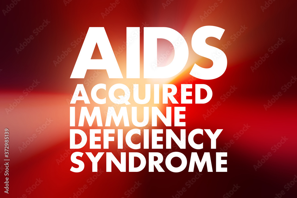 AIDS - Acquired Immune Deficiency Syndrome acronym, health concept background