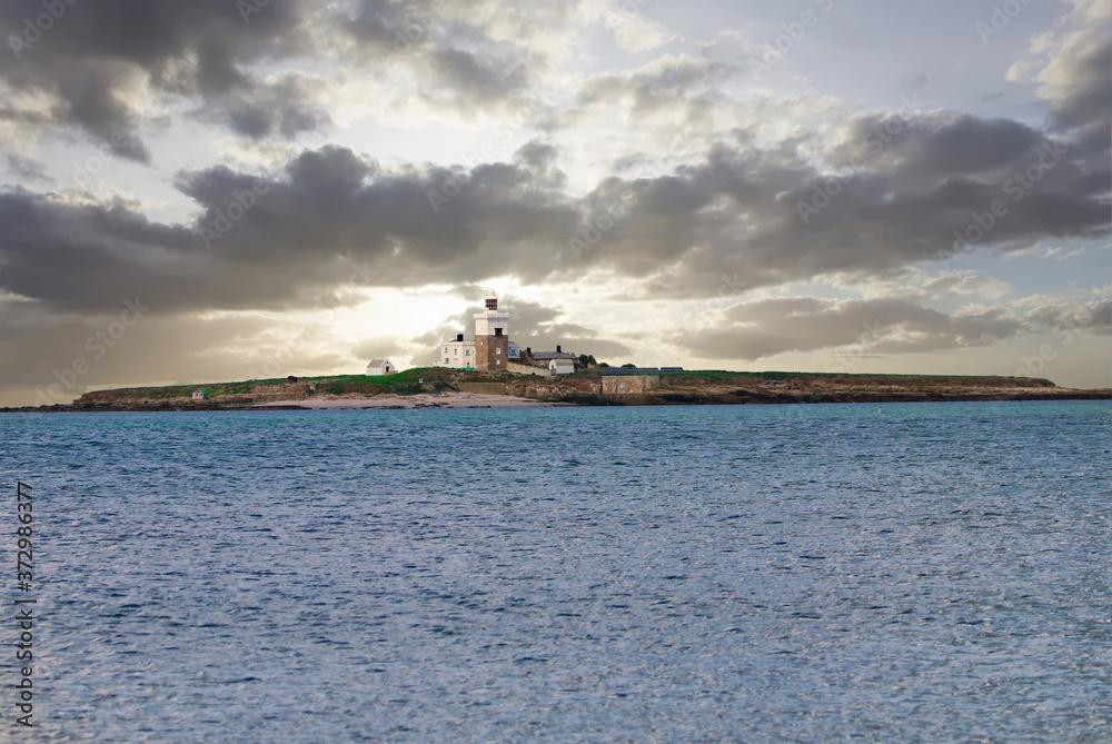 The lighthouse on Coquet Island, Northumberland