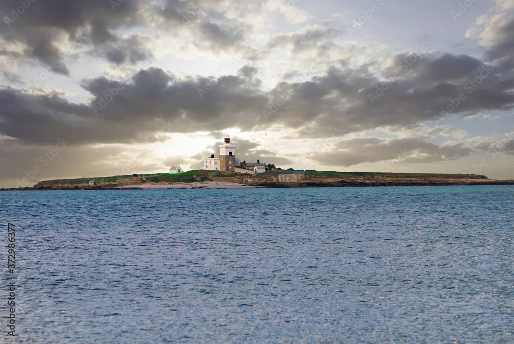 The lighthouse on Coquet Island, Northumberland The lighthouse on Coquet Island, Northumberland