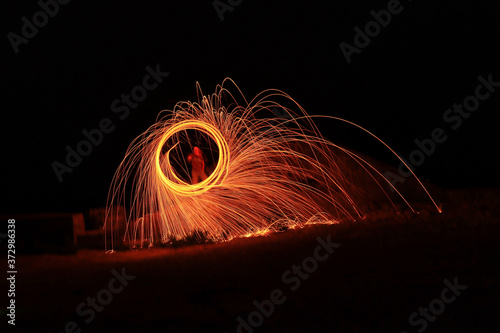 Wire Wool Light Painting