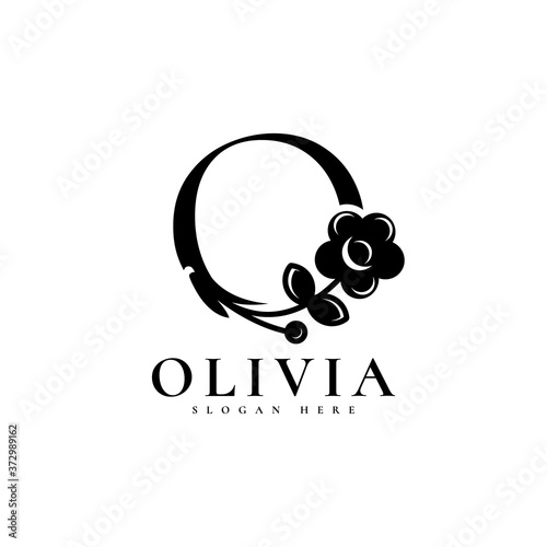 Olivia logo design template for fashion and beauty business and brand photo