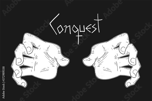 Two mystery hands and conquest message