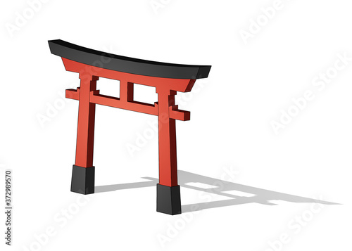 Design of torii gate illustration