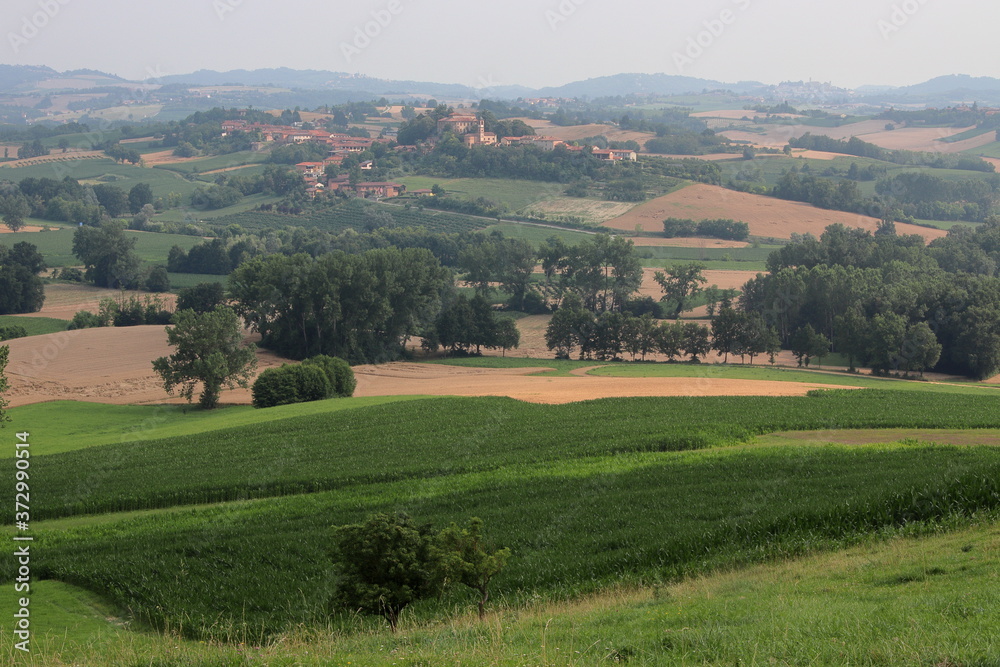 Views of the Monferrato hills from Montiglio Monferrato. 