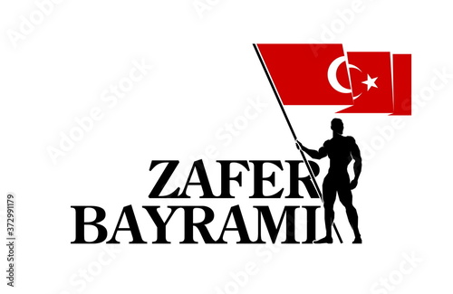 illustration 30 august zafer bayrami Victory Day Turkey. Transla photo