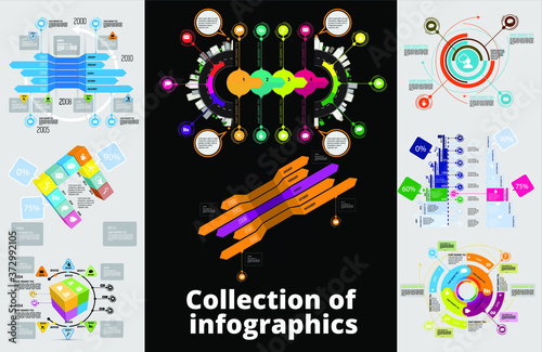 Business infographic elements data visualization vector design photo