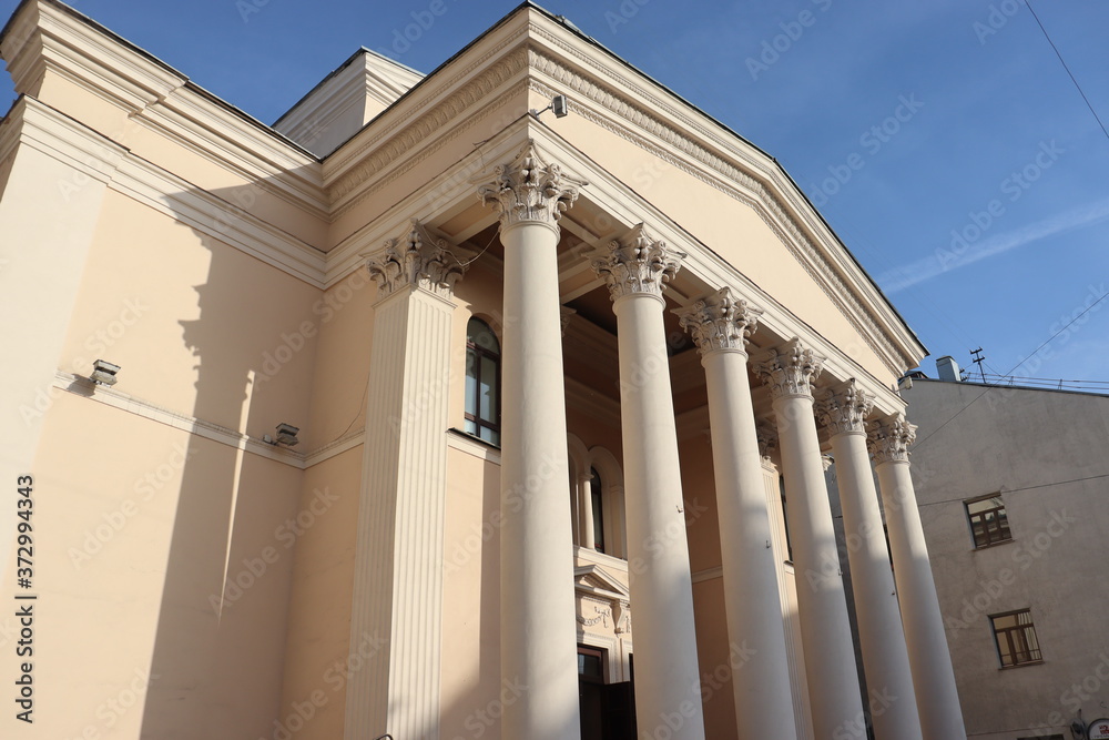 vintage russian theatre building in Minsk