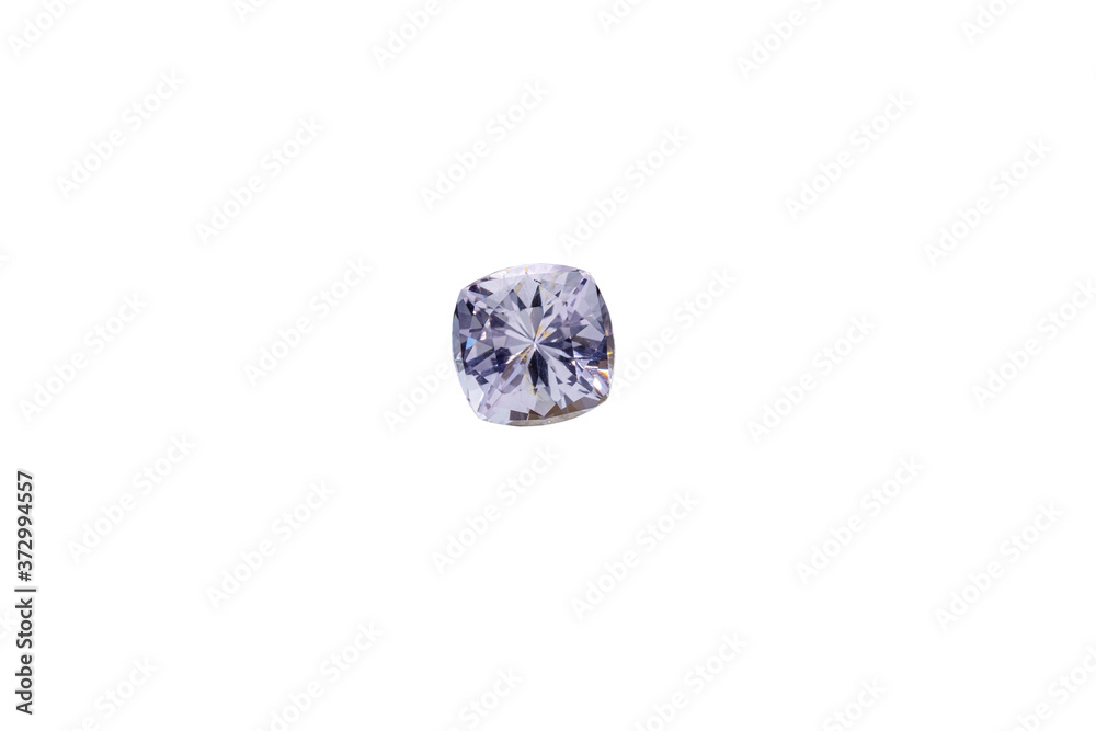 macro mineral faceted stone Morganite on a white background macro mineral faceted stone Morganite on a white background