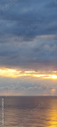 God's Work : Sunset Over Sea With Clouds