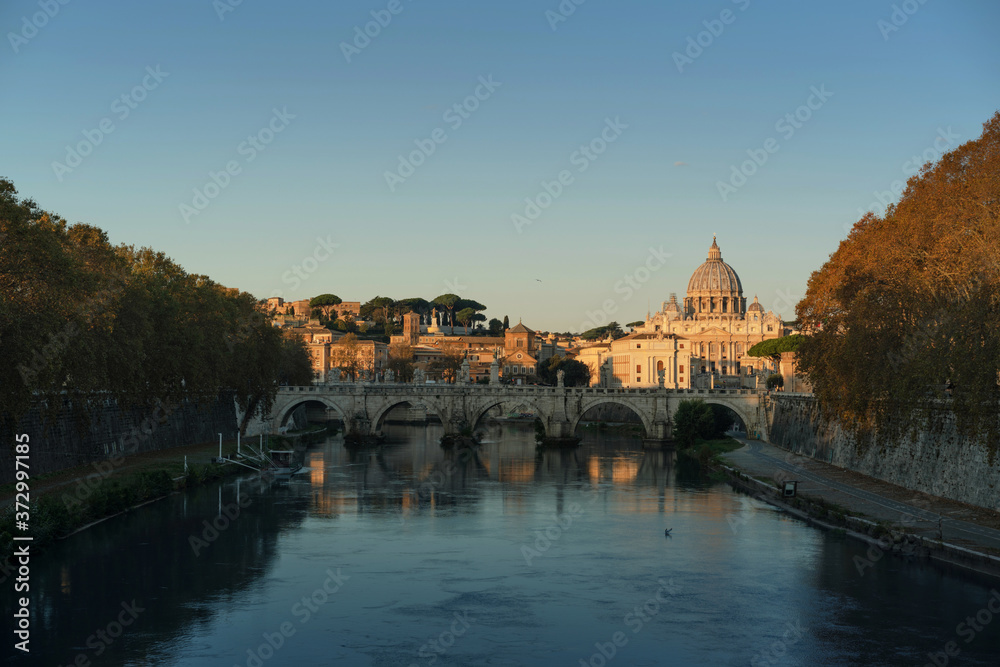 St. Peter's Basilica, Sant Angelo Bridge, Vatican, Rome, Italy