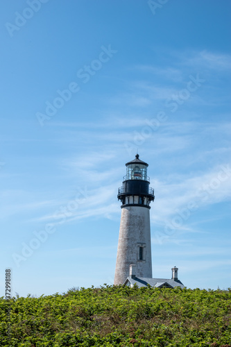 View of Cape Meares lighthouse in Tillamook Oregon.