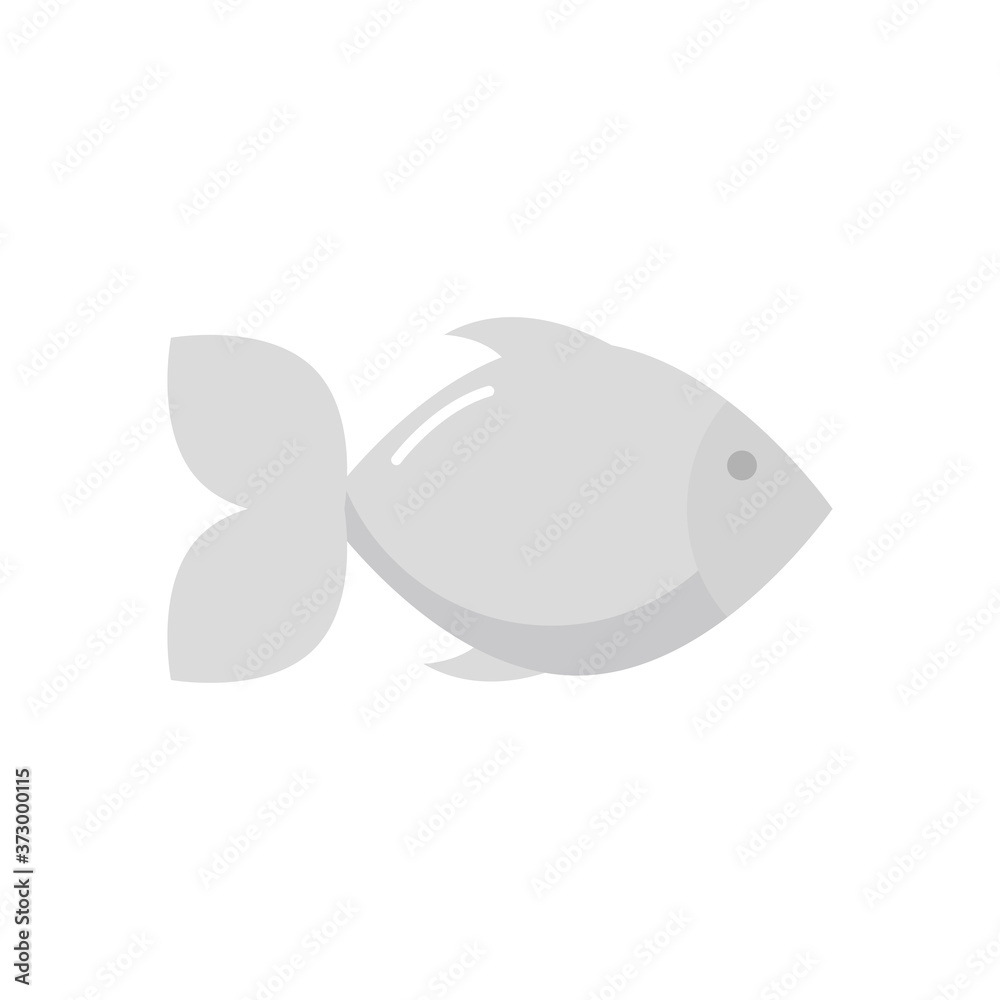 fish icon image, flat style