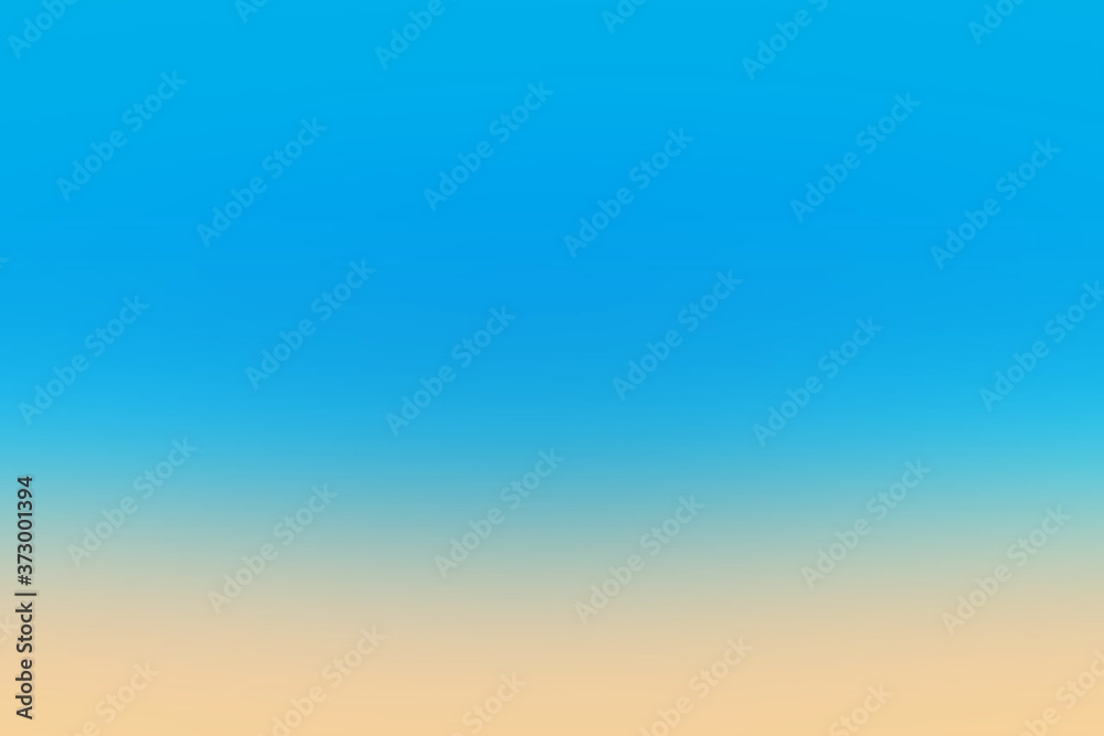 Abstract gradient blue yellow and white soft colorful background. Horizontal size.