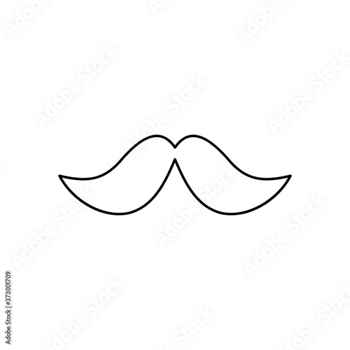 mustache icon image, line style