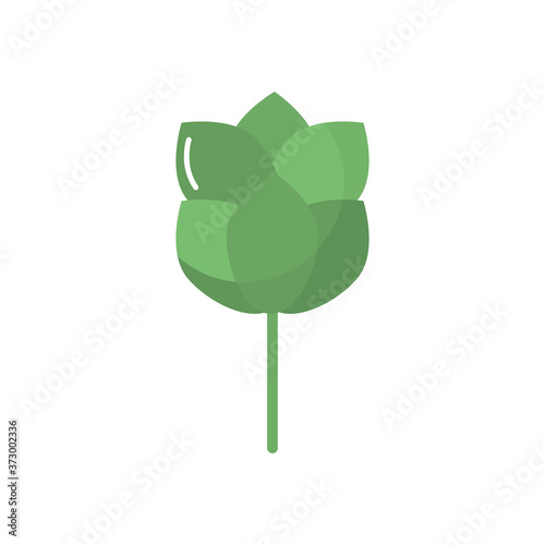 oktoberfest hop icon, flat style