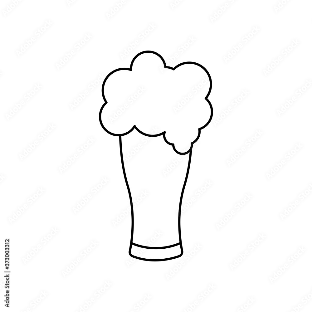 beer glass icon, line style beer glass icon, line style