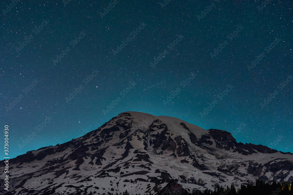 Night Skies And StarsOver Mount Rainier