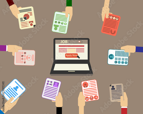 Submitted resume to job vector